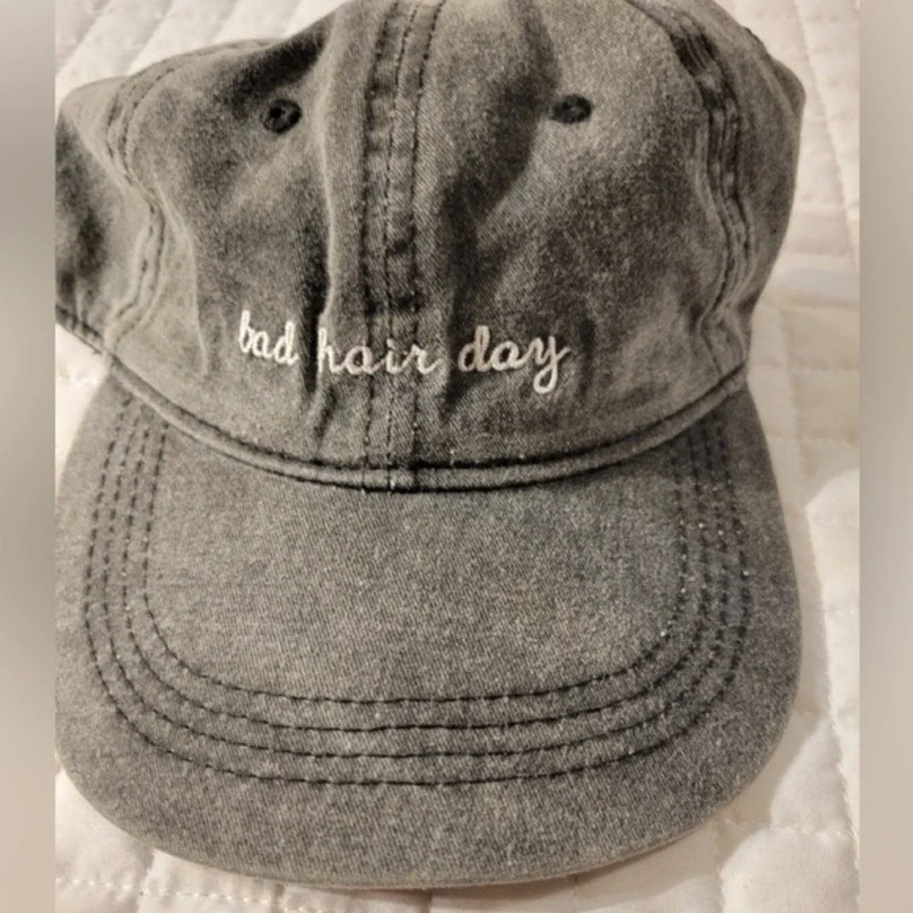 David and Young Charcoal Gray Bad Hair Day Cap Distressed Casual Streetwear‎ Hat